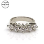 Yeni Orijinal Swarovski Beştaş Prenses Tacı Gümüş Yüzük thumbnail 2