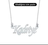 Sade Kibar Özel Font Tek İsimli Gümüş İsim Kolye thumbnail 3
