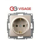 Günsan Visage Ambiance Metalik Bej Topraklı Priz Çerçevesiz - 1