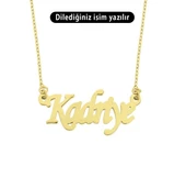 Sade Kibar Özel Font Tek İsimli Gümüş İsim Kolye thumbnail 2