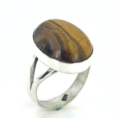 Kaplangözü Taş El Üretimi Sade Şık Kibar Gümüş Yüzük thumbnail 1