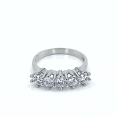 Pırlanta İşçilik Orijinal Swarovski Beştaş Gümüş Yüzük - 4