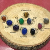 Kaplangözü Taş El Üretimi Sade Şık Kibar Gümüş Yüzük thumbnail 3