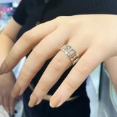 Düz Üstünde İsim Yazılı Kişiye Özel İsimli Gümüş Unisex Alyans - 2