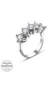 Orijinal Swarovski Pırlanta Model Beştaş 925 Gümüş Yüzük thumbnail 2