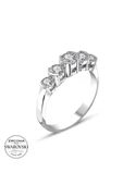 Sertifikalı Swarovski Beş Taş 925 Gümüş Yüzük thumbnail 2