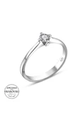 Swarovski Sertifikalı 3 mm Minik Tektaş 925 Gümüş Yüzük thumbnail 2