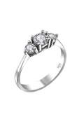 Swarovski Sertifikalı Tria 3 Taş 925 Gümüş Yüzük thumbnail 1