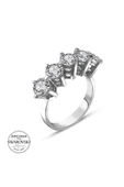 Orijinal Swarovski Pırlanta Modeli Beştaş 925 Gümüş Yüzük thumbnail 2
