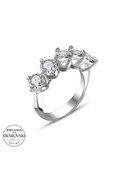 Orijinal Swarovski Pırlanta Model Beştaş 925 Gümüş Yüzük thumbnail 2