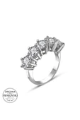 Orijinal Swarovski 6 Tırnak Beştaş 925 Gümüş Yüzük - 2