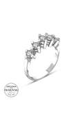 Sertifikalı Swarovski Beş Taş 925 Gümüş Yüzük thumbnail 2