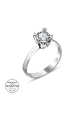 Swarovski Sertifikalı Tektaş 925 Gümüş Yüzük thumbnail 2