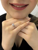 Swarovski Sertifikalı Tektaş 925 Gümüş Yüzük thumbnail 3