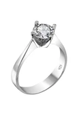 Swarovski Sertifikalı Tek Taş 925 Gümüş Yüzük thumbnail 1