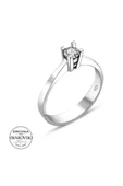 Swarovski Sertifikalı Tektaş 925 Gümüş Yüzük thumbnail 2