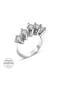Orijinal Swarovski Pırlanta Model Beştaş 925 Gümüş Yüzük thumbnail 2