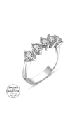 Sertifikalı Swarovski Beş Taş 925 Gümüş Yüzük - 2