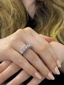 Orijinal Swarovski Pırlanta Model Beştaş 925 Gümüş Yüzük thumbnail 3