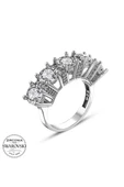 Orijinal Swarovski Taşlı Beştaş 925 Gümüş Yüzük thumbnail 2