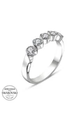 Sertifikalı Swarovski Beş Taş 925 Gümüş Yüzük thumbnail 2