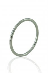 Çok İnce Düz Bombeli Taşsız Spor İthal 925 Gümüş Yüzük thumbnail 1