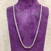 Kral Zinciri Köşeli Gümüş Erkek 60 cm Zincir thumbnail 3