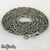 Kral Zinciri Kalın Köşeli Gümüş Erkek Zincir thumbnail 1