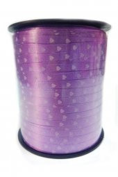 Beyaz Kalpli Mor Renkli Rafya Balon İpi  5mm x 200 mt - 1