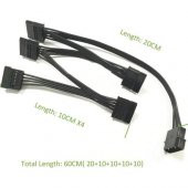 PrimeX PX-4355 Molex To Sata x5 ORJ. PSU Sata Çevirici Kablo - 2