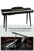 Maxword JAMMY Yüksek Kaliteli Hammer Action 88 Tuşlu Dijital Piyano (Siyah) thumbnail 6