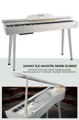Maxword JAMMY Yüksek Kaliteli Hammer Action 88 Tuşlu Dijital Piyano (Beyaz) thumbnail 6