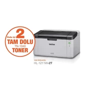 BROTHER HL-1211W-2T MONO LAZER YAZICI/WIFI (2 TAM DOLU TONER) - 1
