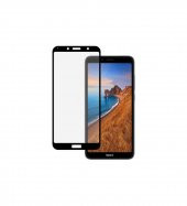 Xiaomi Redmi 7A TAM KAPLAYAN 5D Cam Ekran Koruyucu Siyah - 1