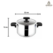 Cook Master 7 Parça Çok Fonksiyonlu Paslanmaz Çelik Buharlı Düdüklü Tencere Seti thumbnail 5