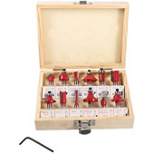 12 PARÇA FREZE UÇ SETİ - 6 mm - AHŞAP KUTULU - 2