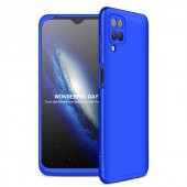 KNY Samsung Galaxy A12 Kılıf 3 Parça 360 Zore Ays Kapak Mavi - 1
