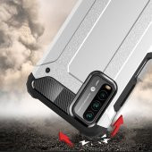 KNY Xiaomi Redmi Note 9 4G Kılıf Çift Katmanlı Armour Case Mavi - 3
