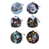 yılbaşı süsleri,ahşap yılbaşı ağacı süsü,6 adet yılbaşı süsü - 3