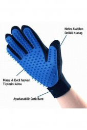 Kedi Köpek Tüy Toplama Kaşıma Yıkama Ve Banyo Eldiveni Evcil Hayvan Pet Glove Tarama Fırçası thumbnail 2