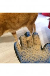 Kedi Köpek Tüy Toplama Kaşıma Yıkama Ve Banyo Eldiveni Evcil Hayvan Pet Glove Tarama Fırçası thumbnail 4