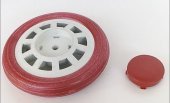 PAZAR ARABASI TEKERİ PLASTİK KIRMIZI - 1