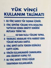 35/50 İKAZ LEVHASI (YÜK VİNCİ KULLANIM TALİMATI) - 1