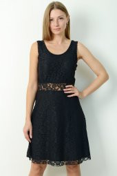 FASHION TV KADIN SİYAH ELBİSE 20FY60068 - 1
