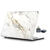 Macbook Pro Kılıf 13inç M1-M2, Mermer08NL (Type-c'li Model)A2338 A2289 A2251 A1706-08 A1989 A2159 ile Uyumlu thumbnail 1