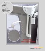 HOLMER Coolstyle (Deluxe Kumaş) Premium Cibinlikli Dönenceli Anne Yanı/Oyun Parkı/Park Yatak 70x110cm Gri thumbnail 8