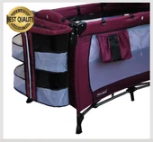 Holmer Kids Eurostyle Oyun Parkı Park Yatak 60x120cm Mürdüm thumbnail 5