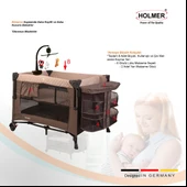 HOLMER Maxi Comfort Coolstyle (Anne Yanı-Deluxe Kumaş) Premium Dönenceli Oyun Parkı/Anne Yanı 70x110cm Bej thumbnail 5