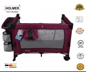 HOLMER Kids Maxi Comfort Coolstyle Anne Yanı Oyun Parkı/beşik 70x110cm Mürdüm thumbnail 4