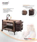 HOLMER Maxi Comfort Coolstyle (Anne Yanı-Deluxe Kumaş) Premium Dönenceli Oyun Parkı/Anne Yanı 70x110cm Bej thumbnail 3